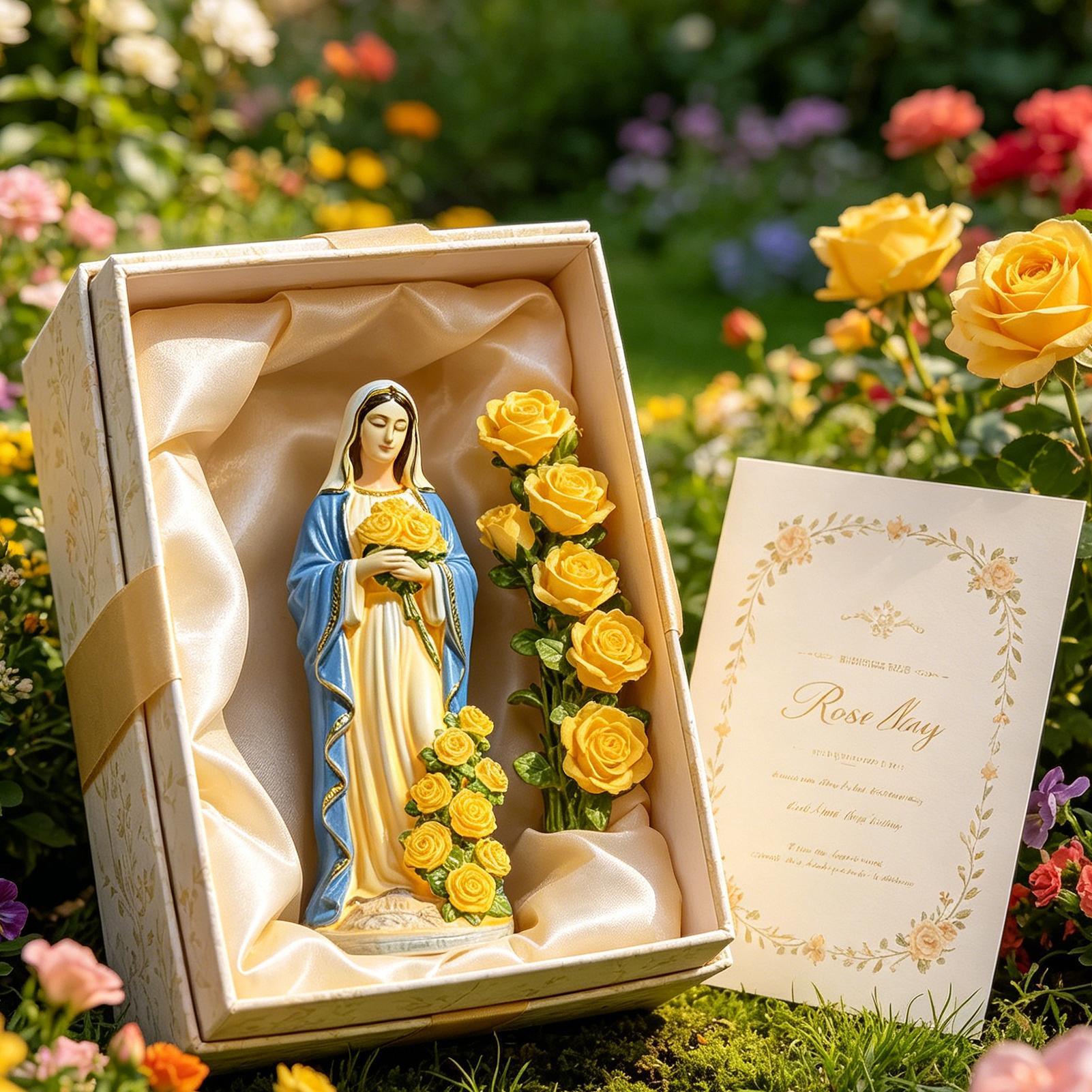 Virgin Mary Solar Statue Garde - Crafting Resin review and price