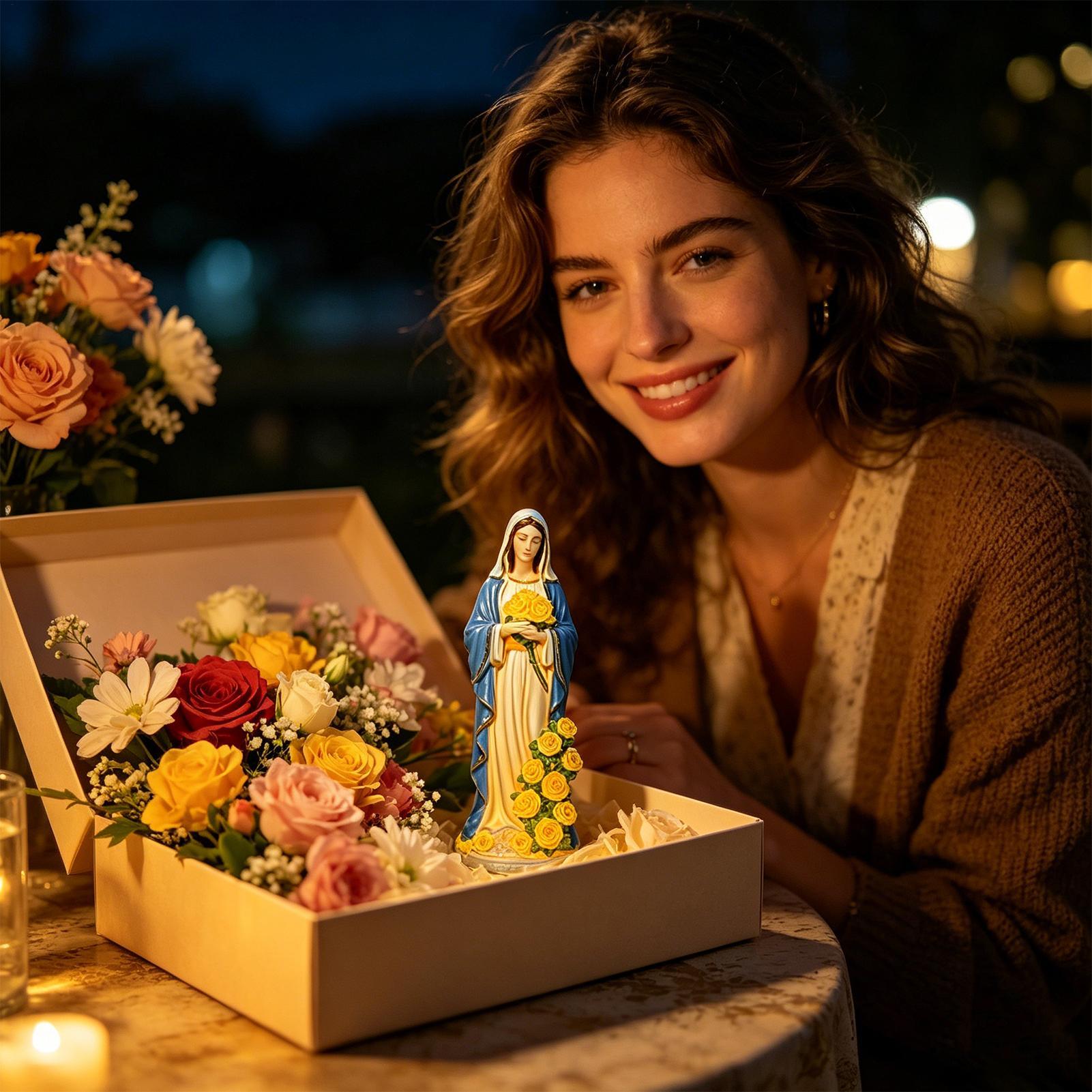 Virgin Mary Solar Statue Garde - Crafting Resin review and price