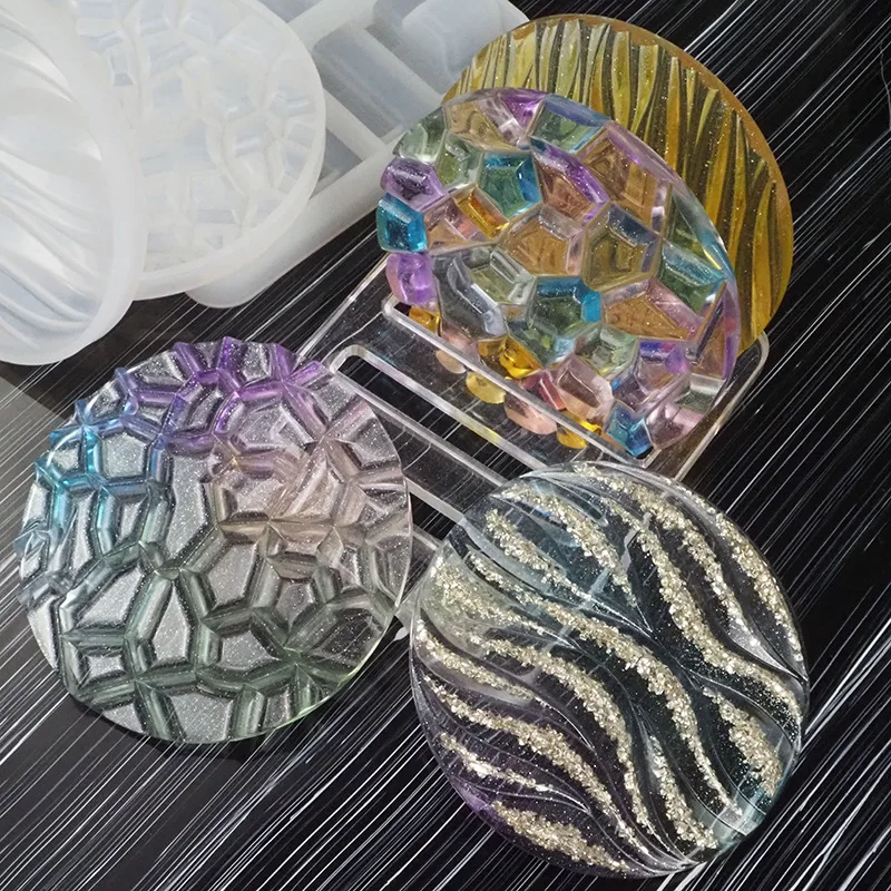 DIY Crystal Epoxy Mold Wave Di - Coaster Mold Round review and price