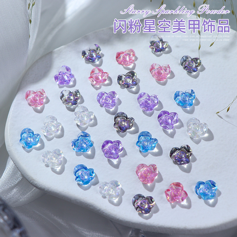 50pcs/pack 10x10mm nail art fi - Resin Glitter Pack review and price