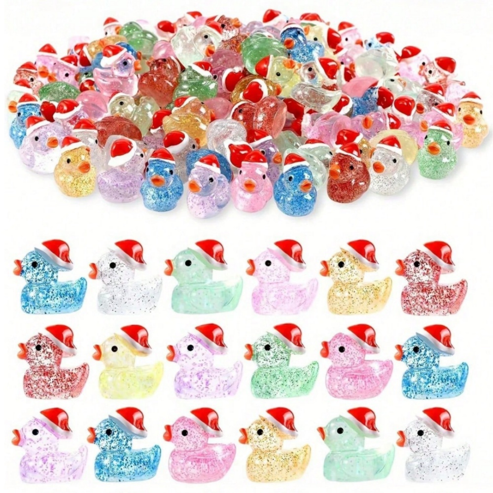 50Pcs Christmas Duck Gift Set  - Resin Glitter Pack review and price