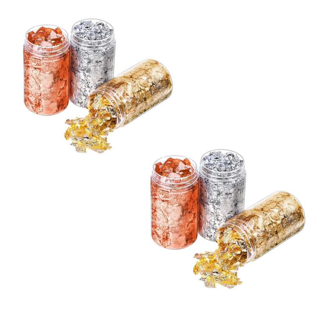 6Pcs Gold Foil Flakes Paper Na - Gold Foil Flakes review and price