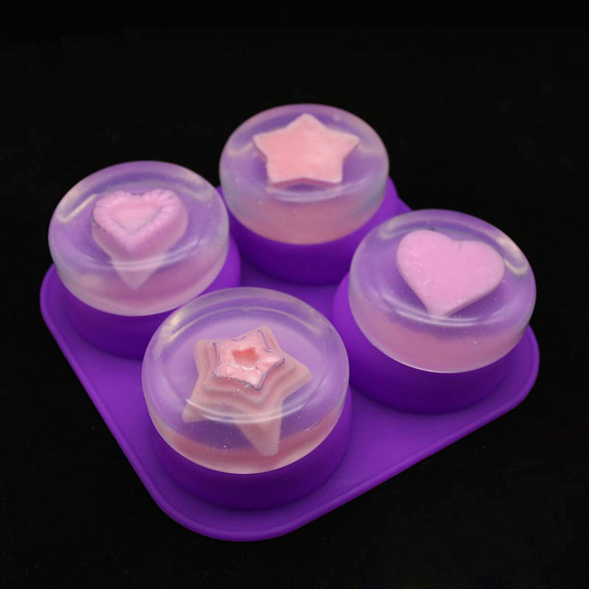 1-2 PCS 4 Cavity Reusable Roun - Coaster Mold Round review and price