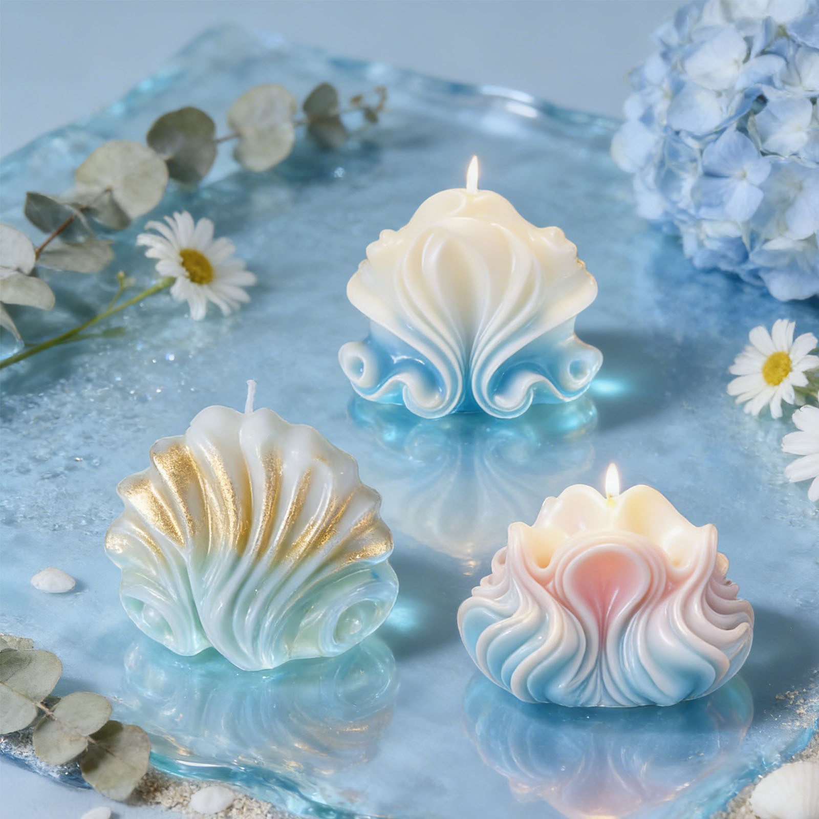 Large Ocean Shell Candle Silic - Resin Ocean Wave Mold review and price