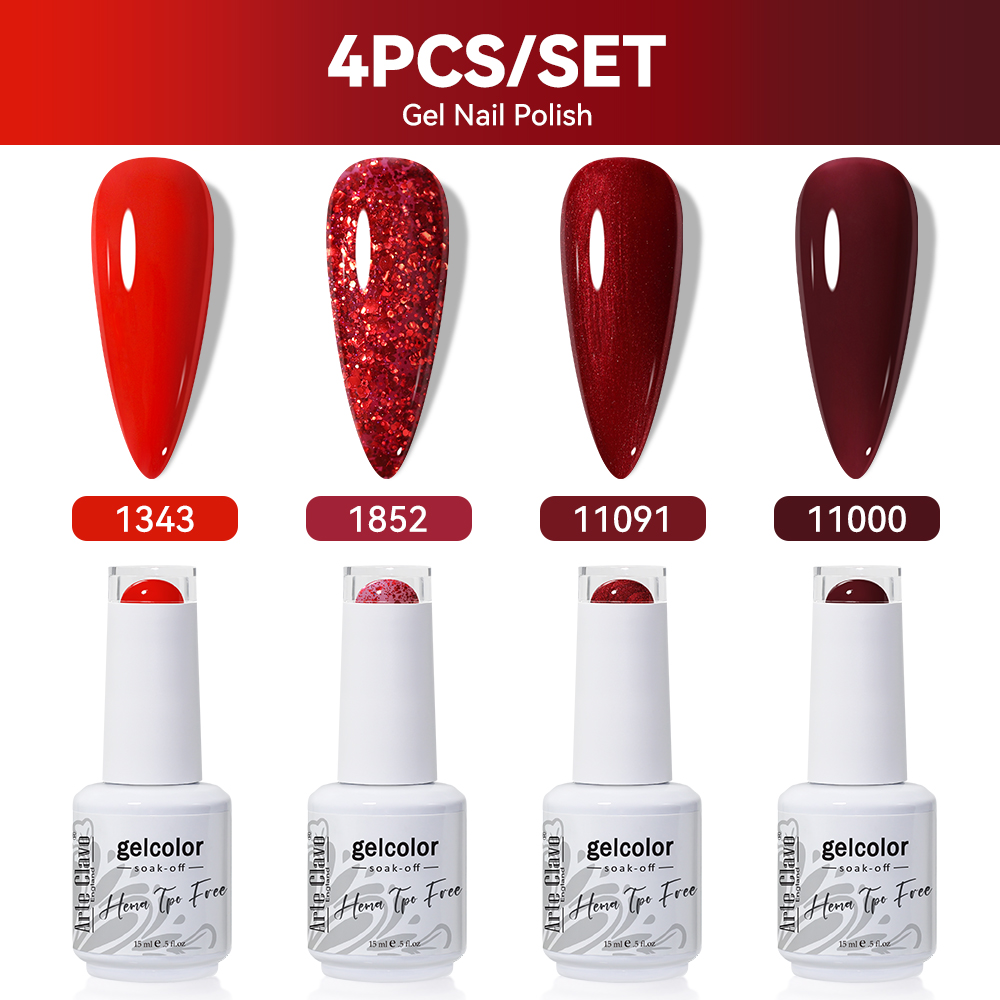 Arte Clavo 4pcs/Set Gel Nail P - Resin Glitter Pack review and price